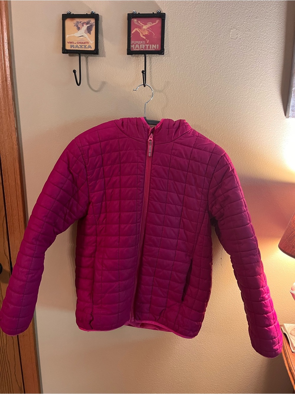 Cat & Jack Quilted Hooded Jacket - Magenta Pink